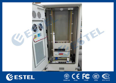 Telecomunicações exteriores armário do metal, armário do cerco da rede com permutador de calor/PDU
