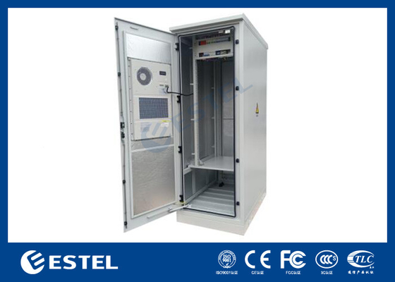 IP55 33U Armário exterior 1 Compartimento com estante de bateria e distribuição de energia