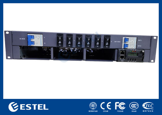 19 polegadas 2U Rectificador padrão Sistema de alimentação AC Input DC Output para gabinete de telecomunicações