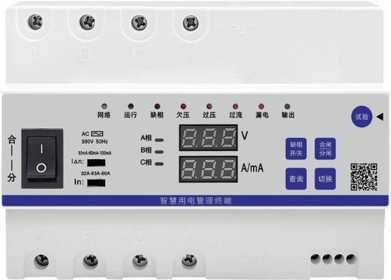 Terminal de gerenciamento de eletricidade inteligente trifásico de 80A com controle na nuvem