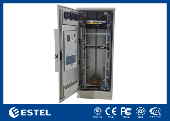 Retificador de Potência 32U Gabinete de Telecomunicações para Exterior com Sistema de Energia para Telecomunicações de 18kW e Unidade de Monitoramento Ambiental
