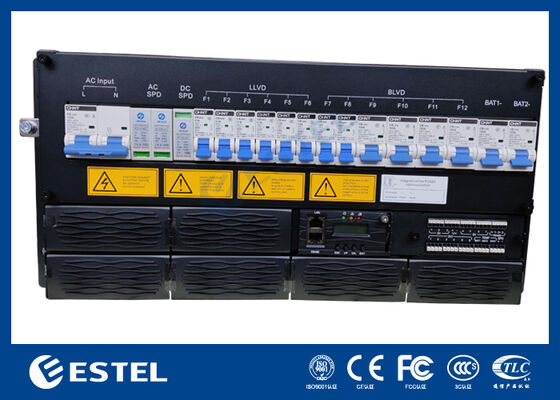 Sistema de Alimentação CC Telecom Rack-Mount de Alta Eficiência, Sistema Retificador Modular para Telecomunicações