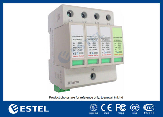 Dispositivo de Proteção contra Surtos (DPS) M1L385-40 II para Distribuição de Energia - Corrente de Surto de 40kA, 230V/400VAC, Porta de Alarme Remoto, Instalação em Trilho DIN, IP20, Proteção Classe C
