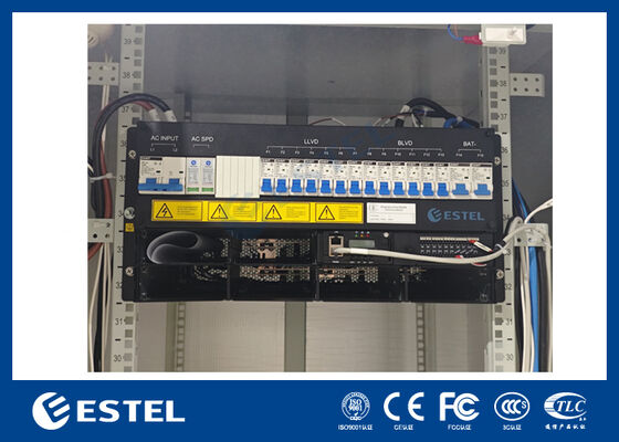 Gabinete de energia para telecomunicações externo com retificadores e MPPTs para usina de carvão e pátio de mineração, escalável de 9kW a 18kW