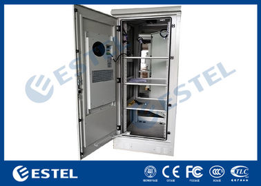 Armário exterior 19" das telecomunicações da parede dobro compartimento da montagem em rack uma com duas portas