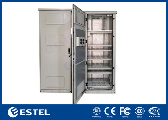 Gabinete de parede dupla 32U externo de rack de 19 polegadas para telecomunicações ao ar livre com uma porta frontal