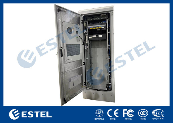35U IP55 Armário de equipamentos externos anti-corrosivo com porta dianteira e traseira