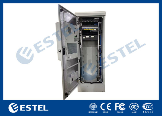 35U IP55 Armário de equipamentos externos anti-corrosivo com porta dianteira e traseira
