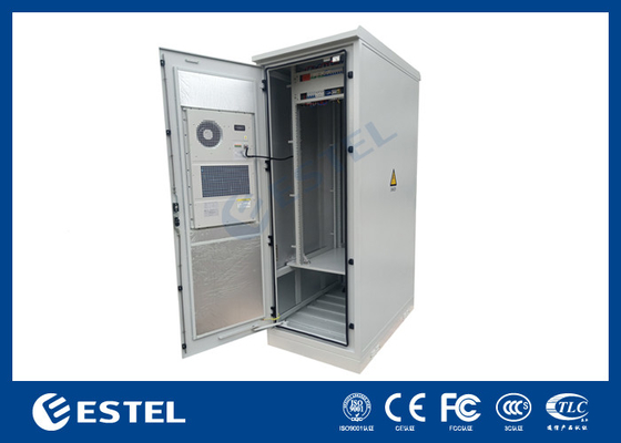 IP55 33U Armário exterior 1 Compartimento com estante de bateria e distribuição de energia