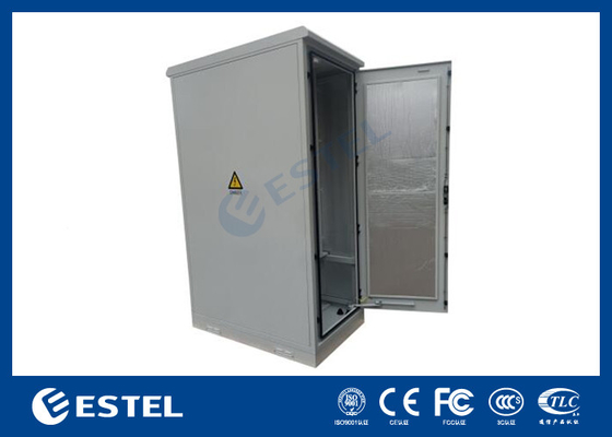 IP55 33U Armário exterior 1 Compartimento com estante de bateria e distribuição de energia