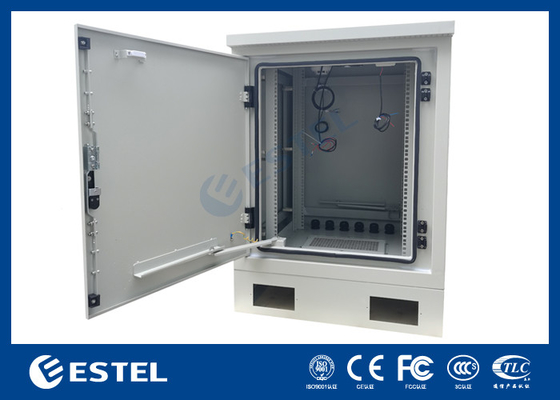 Armário de servidores externos de 17U com rack de 19 polegadas e ventilador DC48V para resfriamento