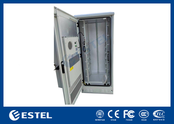 Armário de Telecomunicações Exterior de 19 polegadas 32U Porta única Com Refrigeração Antiroubo de 1500W Bloqueio de Três Pontos