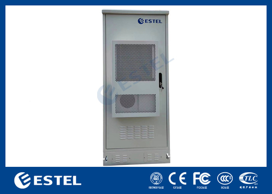 Armário de Telecomunicações Exterior de 19 polegadas 32U Porta única Com Refrigeração Antiroubo de 1500W Bloqueio de Três Pontos
