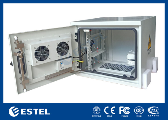 Armário de Telecomunicações Exteriores de Revestimento em Pó de Poliéster Com Dois Ventiladores AC220V 50Hz ET6060500A-9U