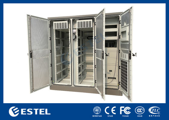 3 Bay Telecom Cabinet Sistema de arrefecimento de ar condicionado de aço galvanizado de camada dupla
