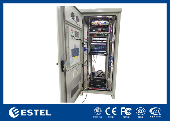 IP55 Armário de equipamento de telecomunicações galvanizado ao ar livre com sistema rectificador 200A