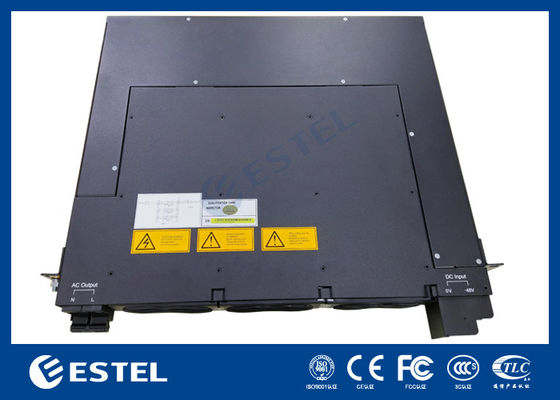 Inversor DC para AC de 48VDC para 220VAC, altura compacta 1U, para sistema de energia de telecomunicações