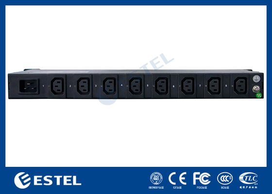 Unidade de distribuição de energia de 200-240VAC 16A Smart Rack-Mount PDU com tomada de entrada de C20