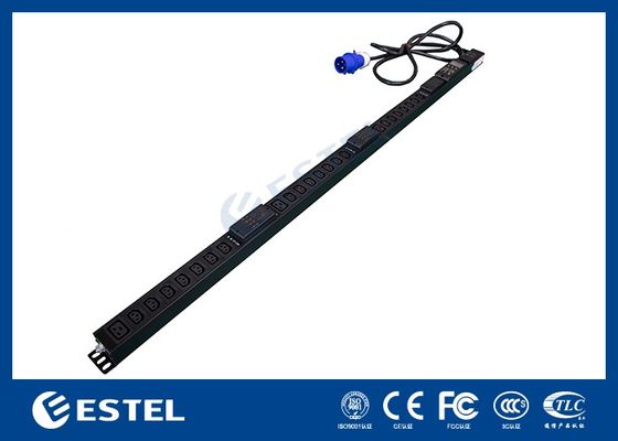 PDU Vertical Preto 200 - 240VAC 32A com Saídas C13 / C19 para Distribuição de Energia