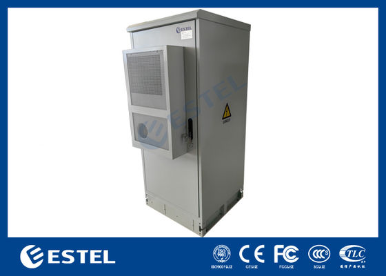 Gabinete de telecomunicações externo com chapa galvanizada, bateria ATS e câmera para sistema de energia de telecomunicações