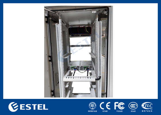 Sistema de energia de telecomunicações ao ar livre com gabinete integrado e gabinete de bateria pura para desempenho em ambientes adversos