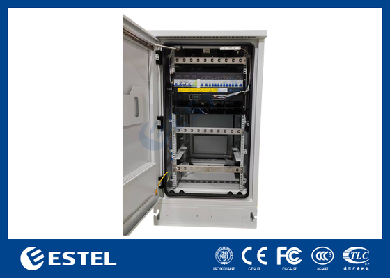 Armário de telecomunicações ao ar livre Com sistema de energia de telecomunicações de 24 kW, rectificadores de alimentação de corrente contínua Armário de equipamentos de telecomunicações
