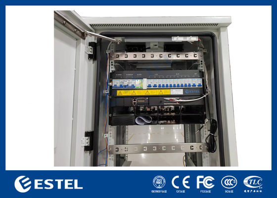 Armário de telecomunicações ao ar livre Com sistema de energia de telecomunicações de 24 kW, rectificadores de alimentação de corrente contínua Armário de equipamentos de telecomunicações