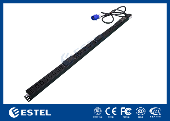 Unidade de Distribuição de Energia (PDU) Inteligente com 8 Tomadas 16A 250VAC Comunicação RS-485