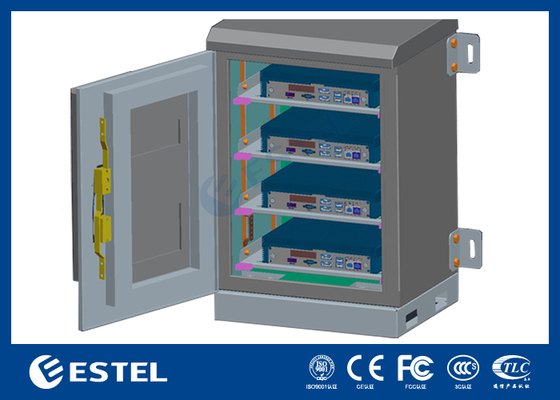 12U revestimento em pó anti-corrosição gabinete exterior de montagem na parede com fechadura de três pontos anti-roubo