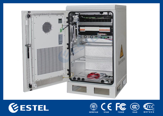 12U revestimento em pó anti-corrosição gabinete exterior de montagem na parede com fechadura de três pontos anti-roubo