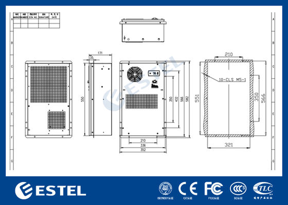 Solução de ar condicionado termoelétrico de gabinete 220VAC 300W para gabinetes pequenos