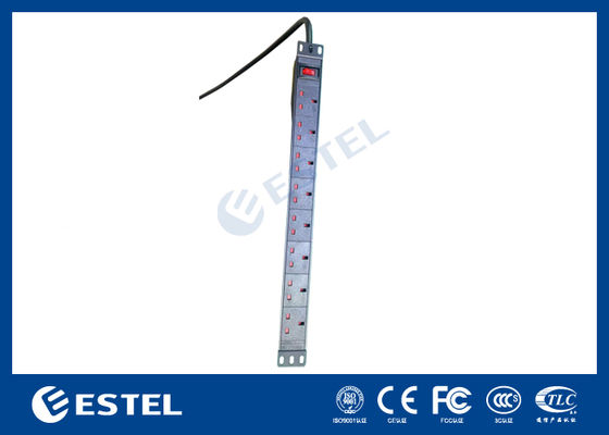 1U 19 Inch Rack Mount Power Distribution Industrial Grade PDU para servidores e equipamentos de rede