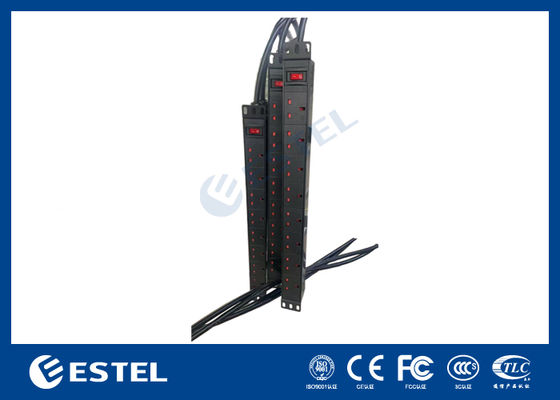 1U 19 Inch Rack Mount Power Distribution Industrial Grade PDU para servidores e equipamentos de rede
