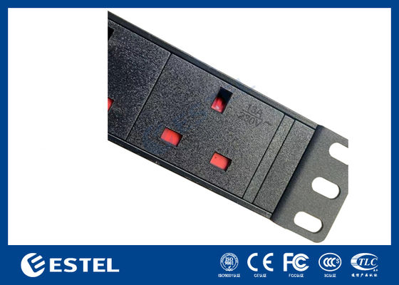 1U 19 Inch Rack Mount Power Distribution Industrial Grade PDU para servidores e equipamentos de rede
