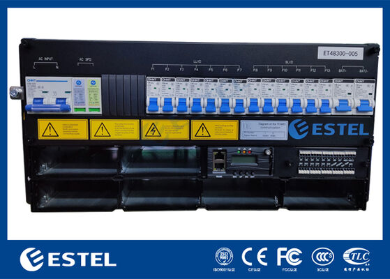 IP55 Sistema de alimentação de telecomunicações de duas cabines com dois compartimentos de duas fileiras para alimentação e bateria