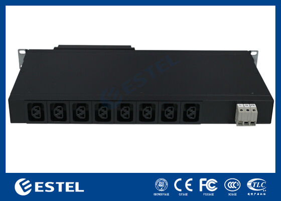 Unidade de distribuição de energia inteligente projetada para utilização de espaço em ambientes montados em rack com forma compacta de tamanho 1U