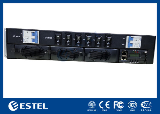 Sistema de alimentação CC modular para telecomunicações com gerenciamento remoto SNMP / baseado na Web