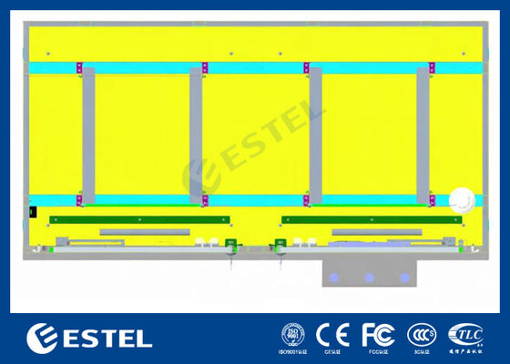 Gabinete Elétrico Externo IP65 42U de Compartimento Duplo Construção em Aço Inoxidável SUS316