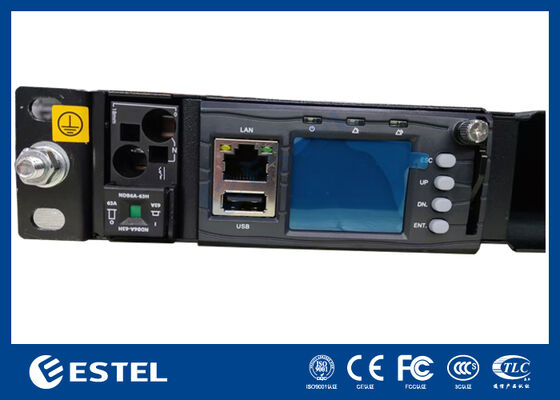 1U Rack Mount Telecom DC Power System com distribuição integrada e controlador inteligente