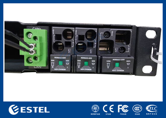 1U Rack Mount Telecom DC Power System com distribuição integrada e controlador inteligente