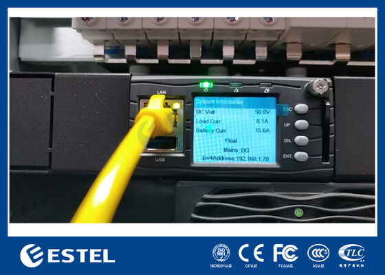 Gabinete de Telecomunicações Integrado 21U IP55 com Sistema Retificador DC48V 24kw LLVD BLVD