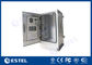 Armário exterior à prova de intempéries das telecomunicações de IP55 16U com projeto do condicionador de ar e o fechamento contra-roubo